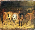 Theodore Gericault five horses seen from behind with croupes in a sta Art A4 Photo Print