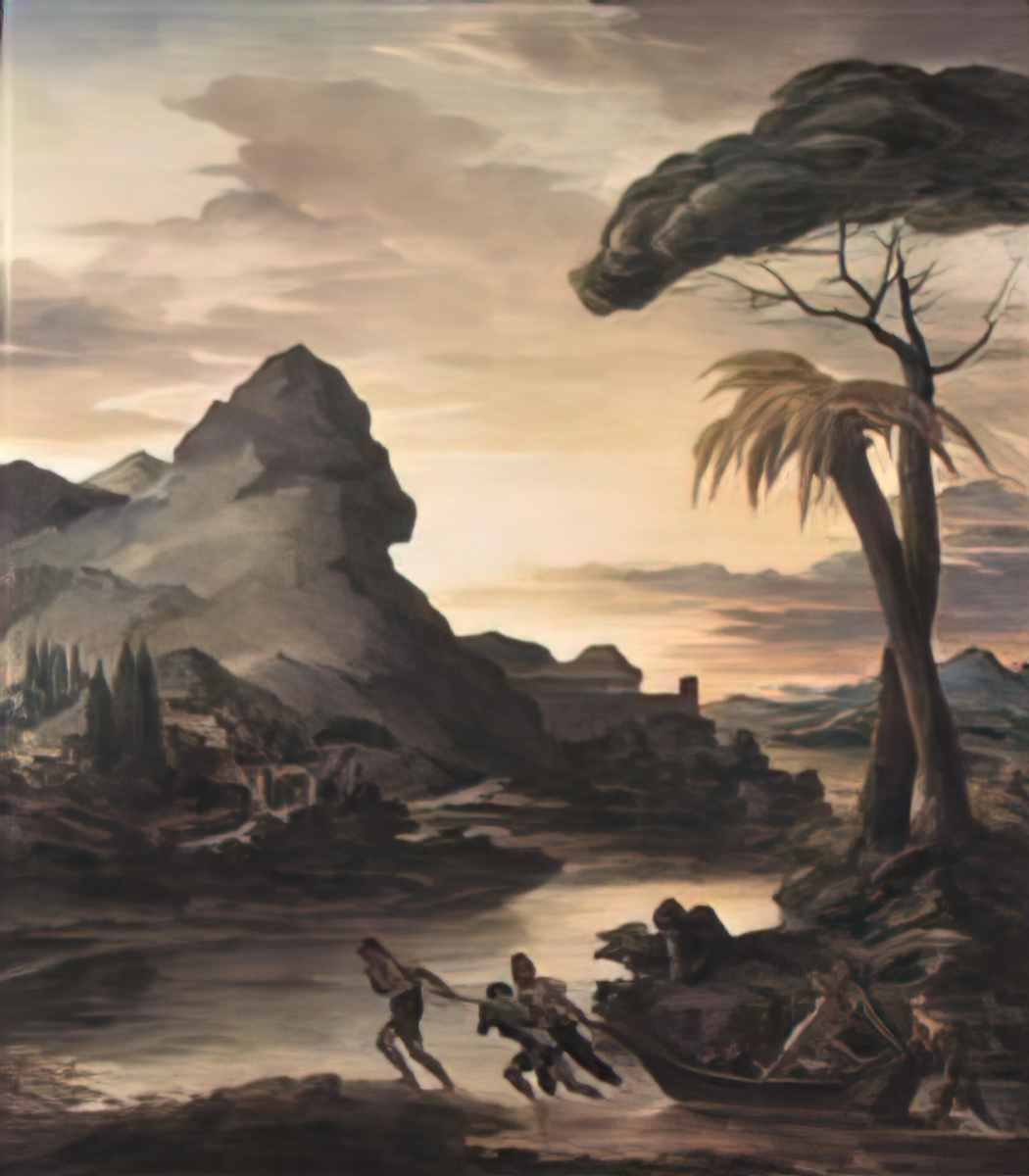 Theodore Gericault heroic landscape with fishermen Art A4 Photo Print
