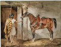 Theodore Gericault horse eastern Art A4 Photo Print