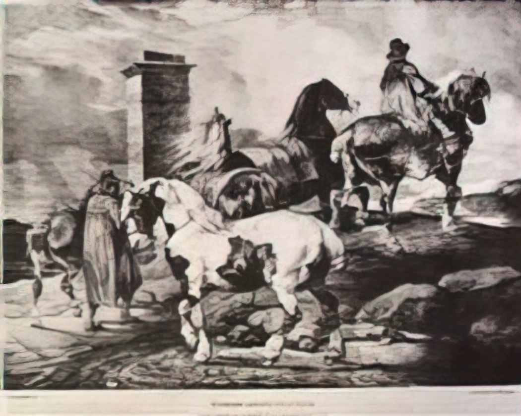 Theodore Gericault horses going to a fair Art A4 Photo Print
