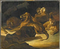 Theodore Gericault lying lions Art A4 Photo Print