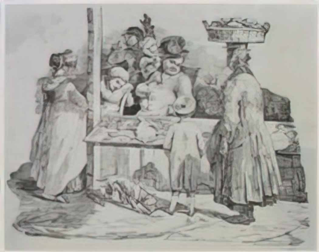 Theodore Gericault the asleep fishmonger Art A4 Photo Print