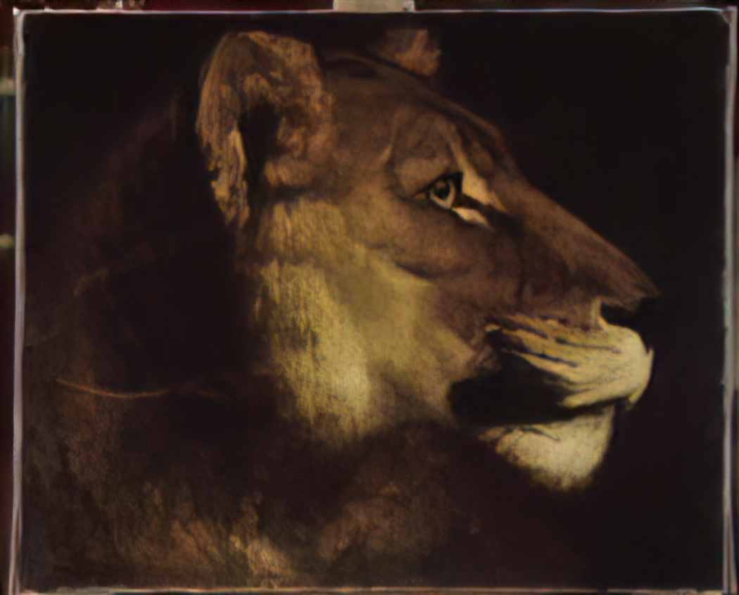 Theodore Gericault the head of lion Art A4 Photo Print