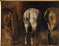 Theodore Gericault three rumps of horses Art A4 Photo Print