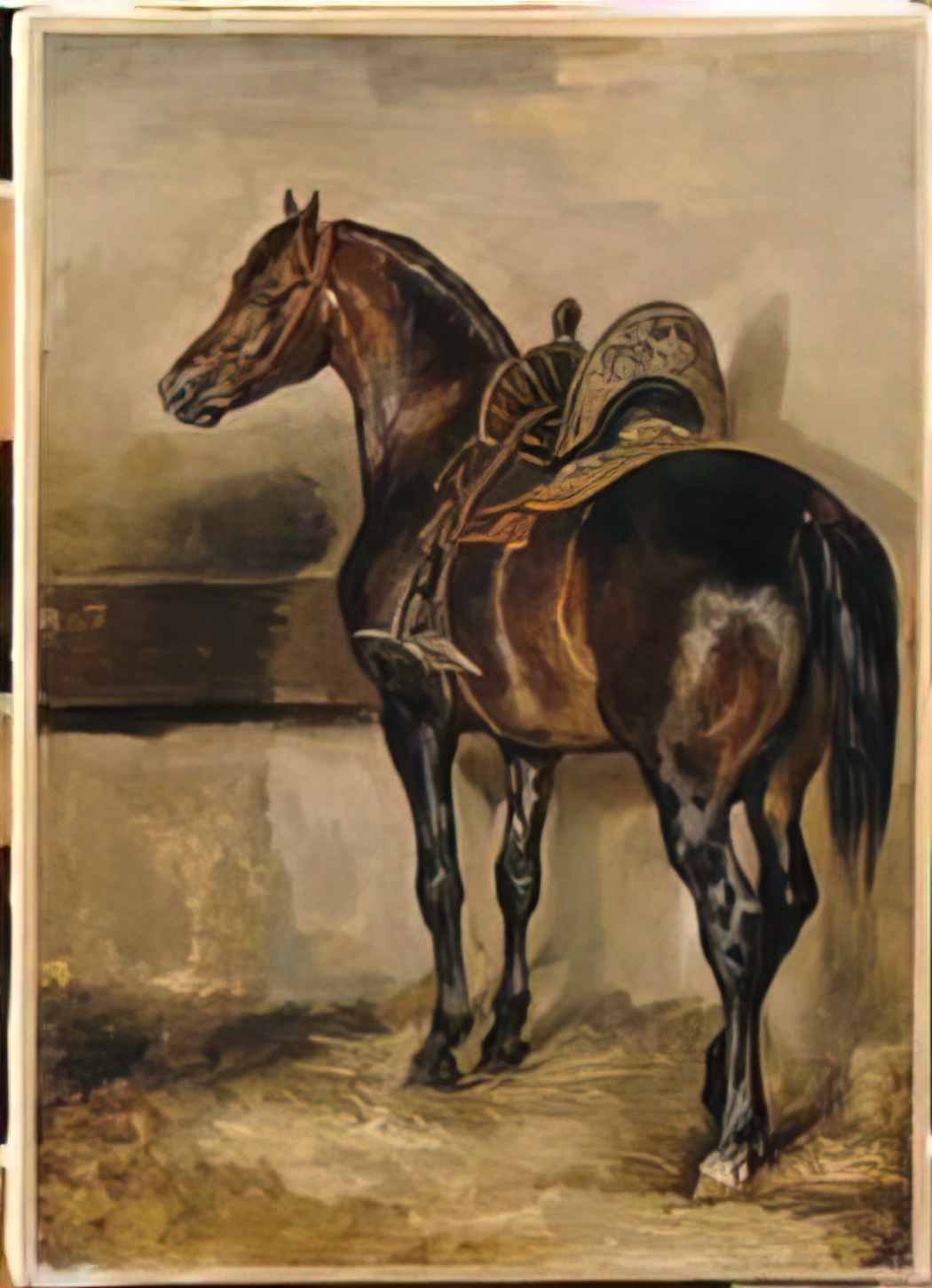 Theodore Gericault turkish horse in a stable Art A4 Photo Print