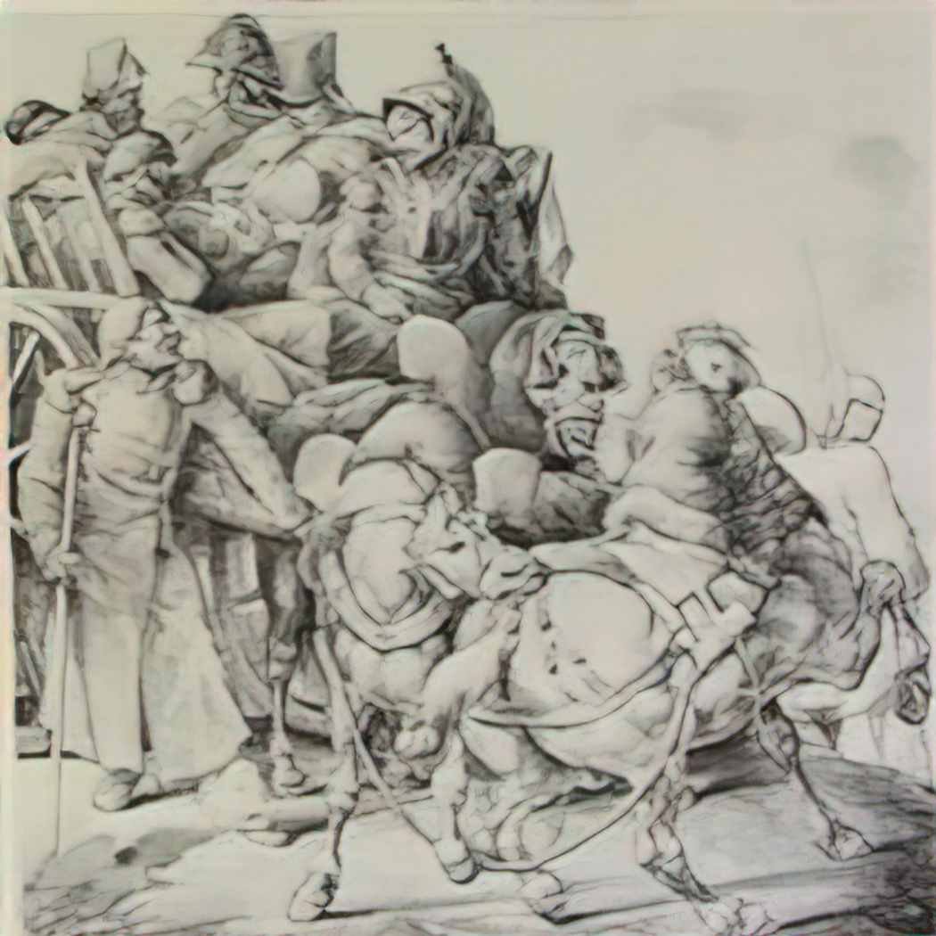 Theodore Gericault wagons filled with wounded soldiers Art A4 Photo Print