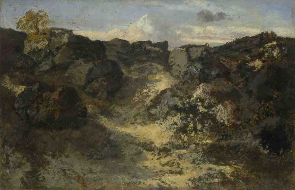 Theodore Rousseau A Rocky Landscape A4 Photo Print