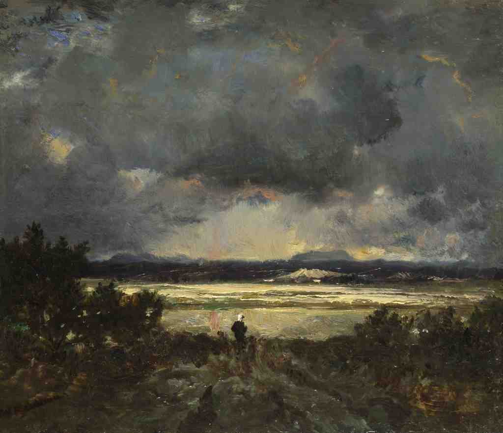 Theodore Rousseau Sunset in the Auvergne A4 Photo Print