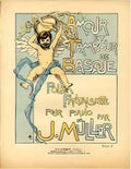 Theophile Steinlen amour et tambour de basque Art A4 Photo Print