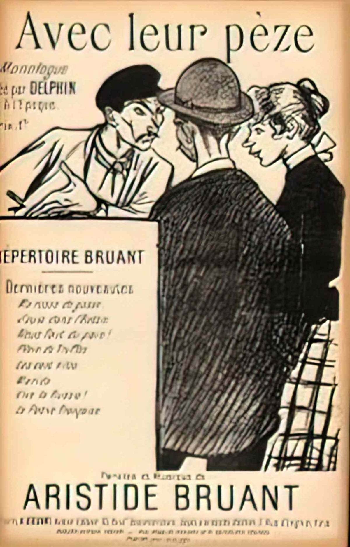 Theophile Steinlen avec leur peze Art A4 Photo Print