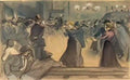 Theophile Steinlen bal de barriere drawing Art A4 Photo Print