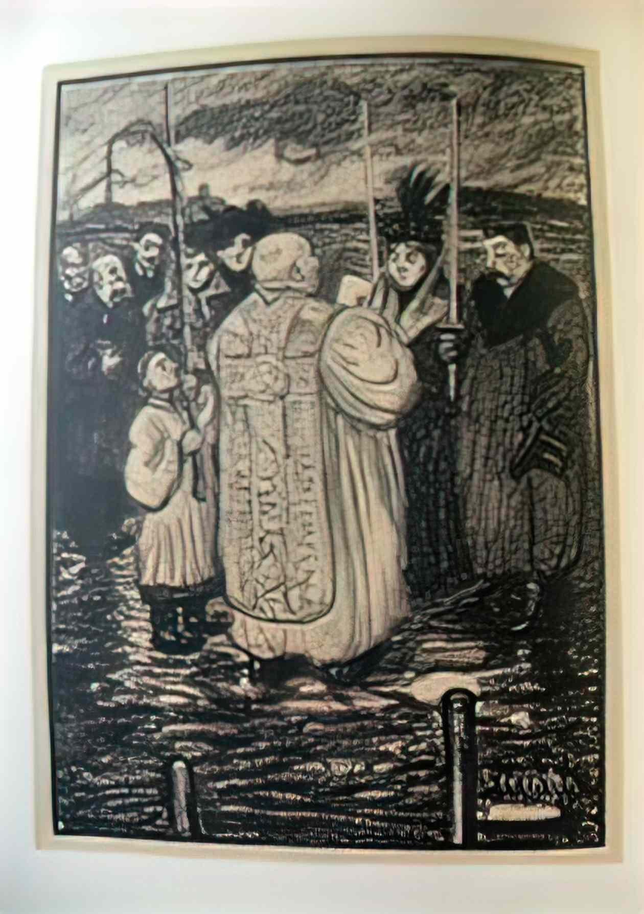 Theophile Steinlen bapteme 1907 Art A4 Photo Print