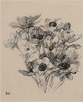 Theophile Steinlen bouquet de fleurs Art A4 Photo Print