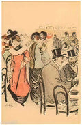Theophile Steinlen cafe scene Art A4 Photo Print