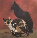 Theophile Steinlen cats 1910 Art A4 Photo Print