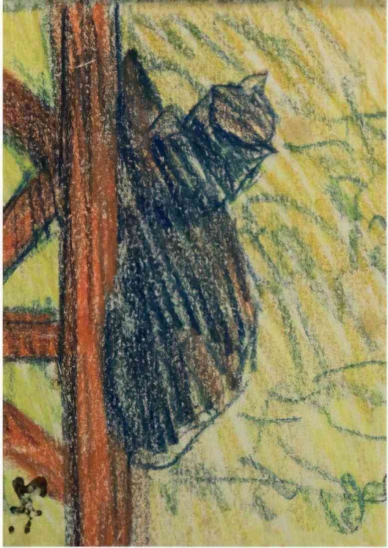 Theophile Steinlen cats blue A4 Photo Print