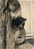 Theophile Steinlen cats sleeping in the studio A4 Photo Print