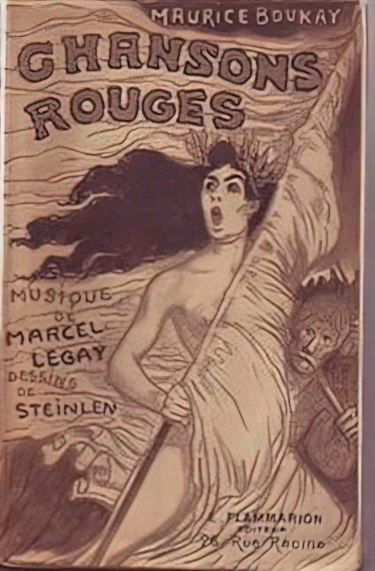 Theophile Steinlen chansons rouges 1897 Art A4 Photo Print