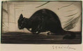 Theophile Steinlen chat faisant le gros dos 1898 Art A4 Photo Print