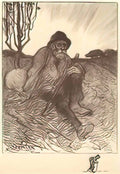 Theophile Steinlen chemineau assis 1913 Art A4 Photo Print