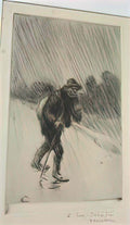 Theophile Steinlen chemineau sous la pluie 1902 Art A4 Photo Print