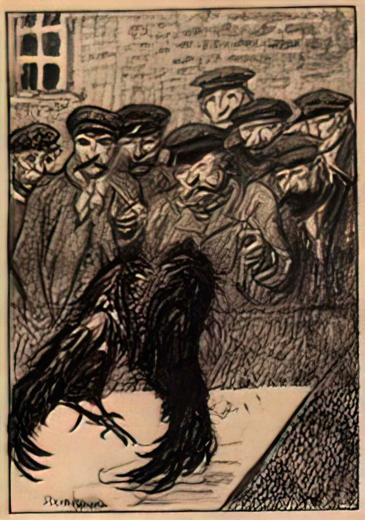 Theophile Steinlen combat de coqs 1907 Art A4 Photo Print