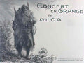 Theophile Steinlen concert en grange 1916 Art A4 Photo Print