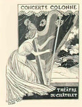 Theophile Steinlen concerts colonne 1893 Art A4 Photo Print