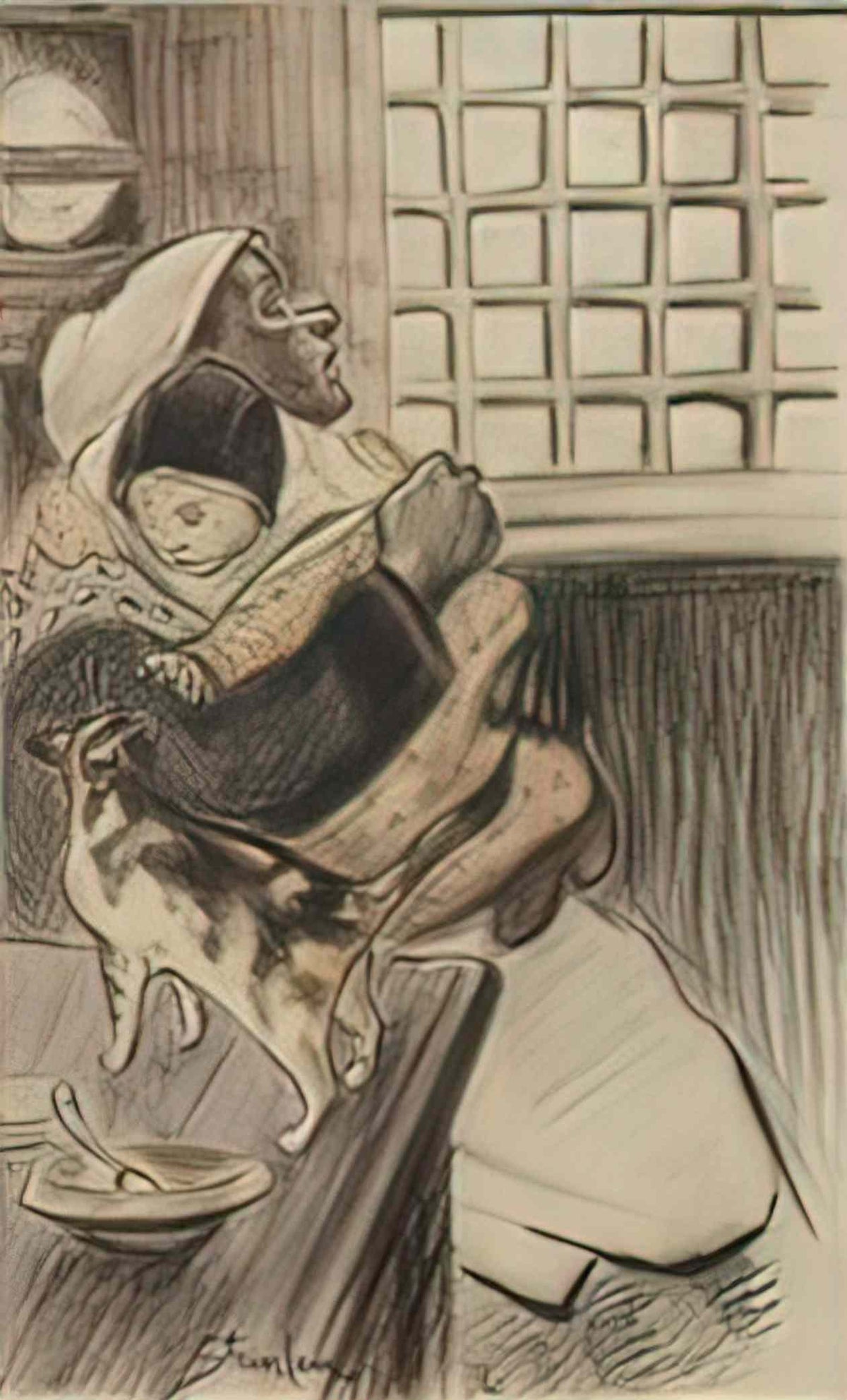 Theophile Steinlen dans la cuisine Art A4 Photo Print