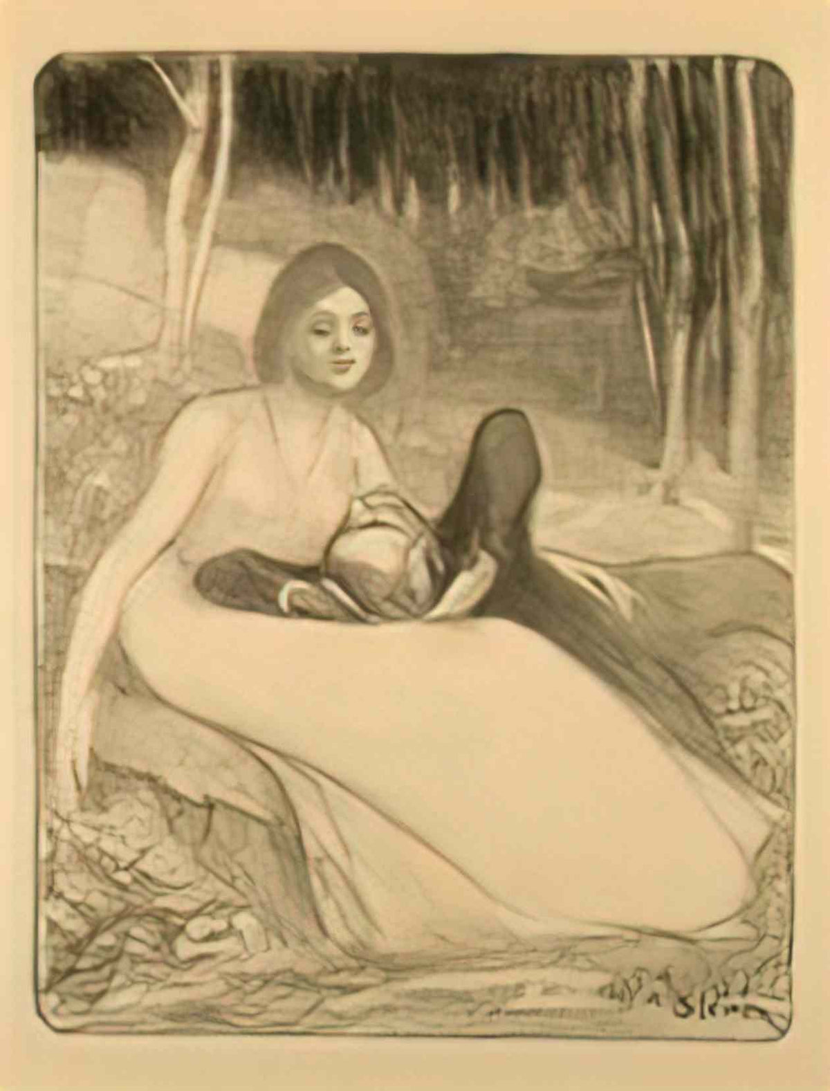 Theophile Steinlen elle 1897 Art A4 Photo Print