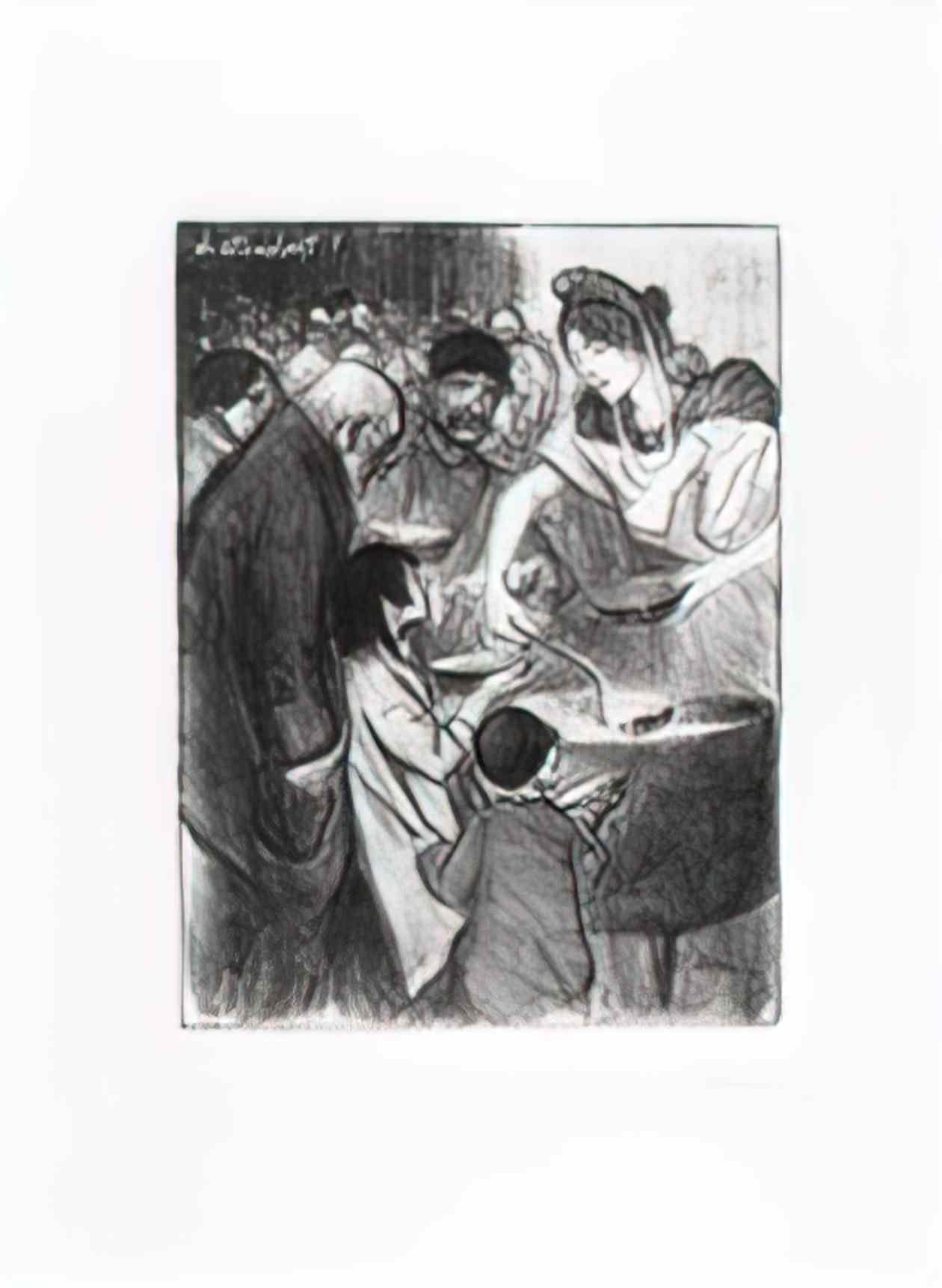 Theophile Steinlen en attendant 1895 Art A4 Photo Print