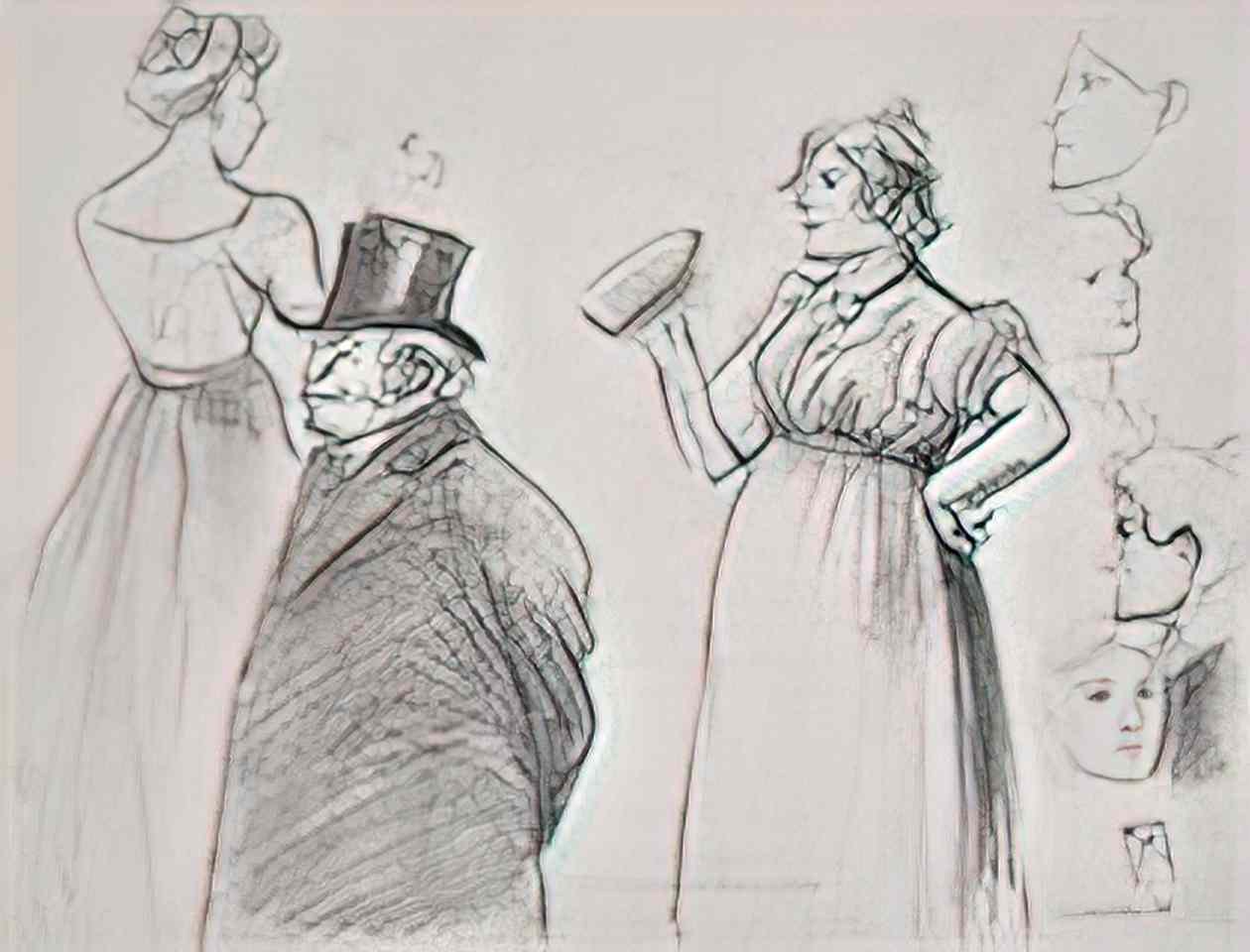 Theophile Steinlen etude des figures Art A4 Photo Print