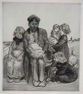 Theophile Steinlen family etching Art A4 Photo Print