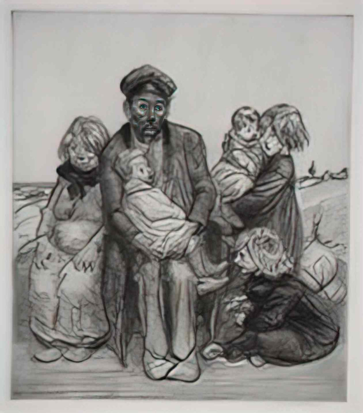 Theophile Steinlen family etching Art A4 Photo Print