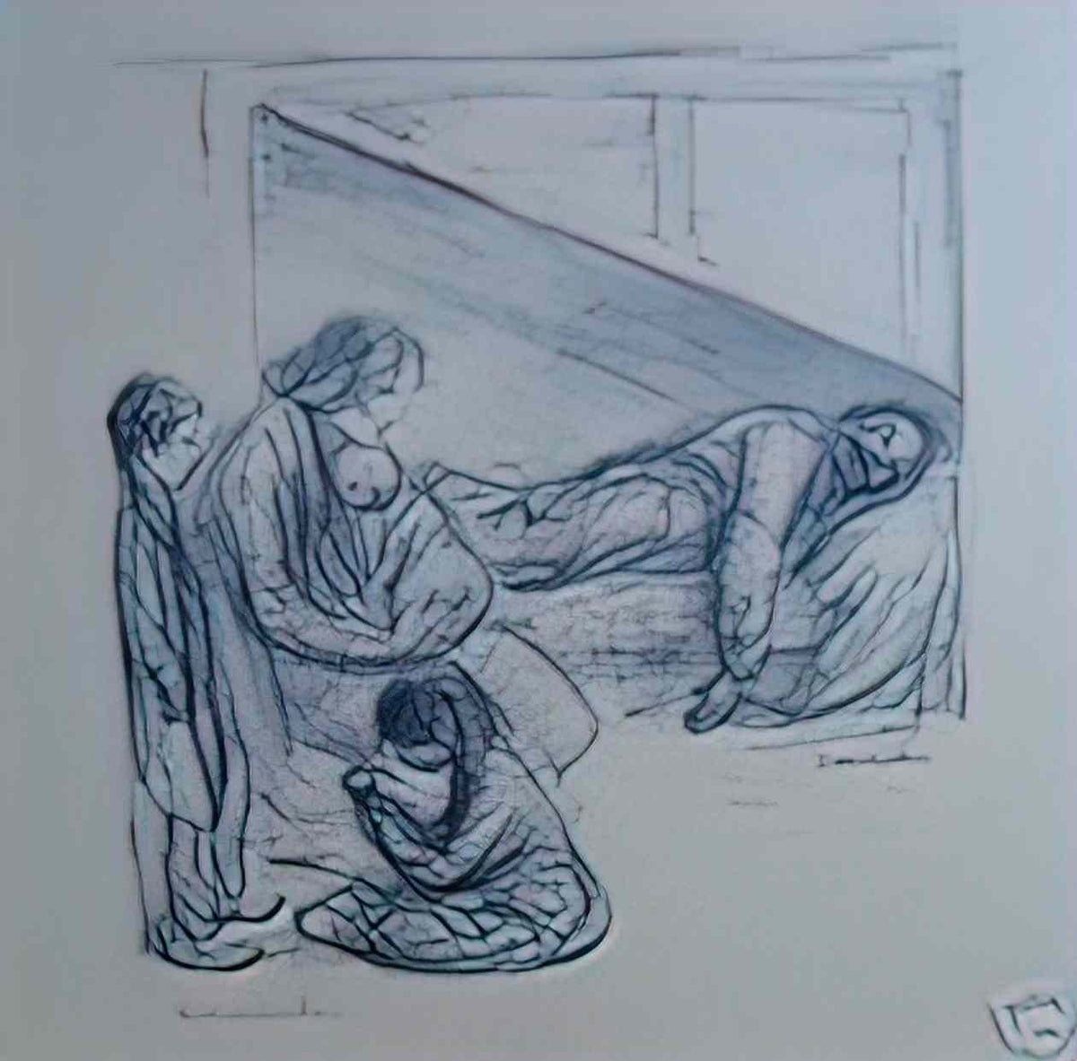 Theophile Steinlen family lithograph Art A4 Photo Print