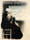 Theophile Steinlen femme de chagrin 1894 2 Art A4 Photo Print