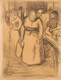 Theophile Steinlen femmes sur le marche Art A4 Photo Print
