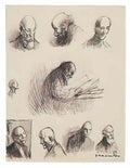 Theophile Steinlen figure studies Art A4 Photo Print