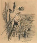 Theophile Steinlen fin de bai sketch 1897 Art A4 Photo Print