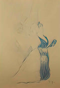 Theophile Steinlen ingenue moderne preliminary study Art A4 Photo Print