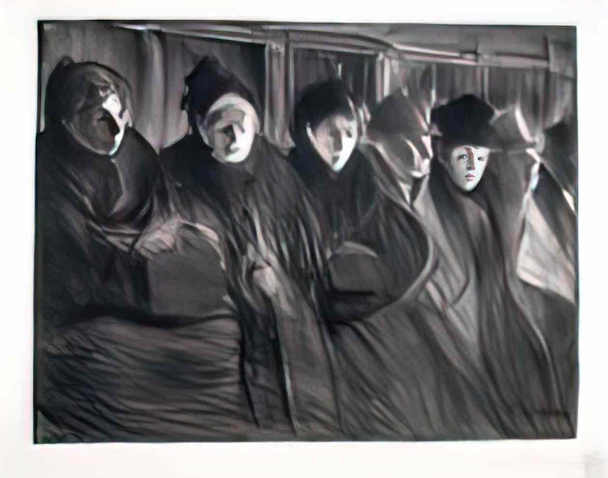 Theophile Steinlen interieur tramway Art A4 Photo Print