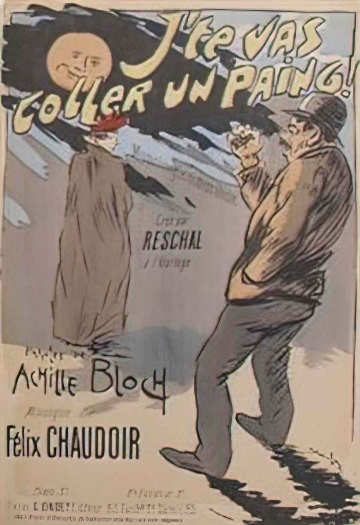 Theophile Steinlen j te vas coller un paing 1893 Art A4 Photo Print