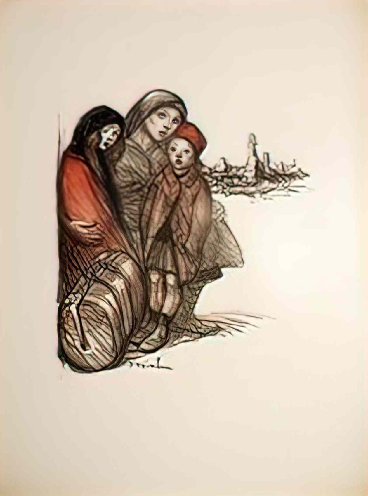Theophile Steinlen l aisne devastee 1918 1 Art A4 Photo Print
