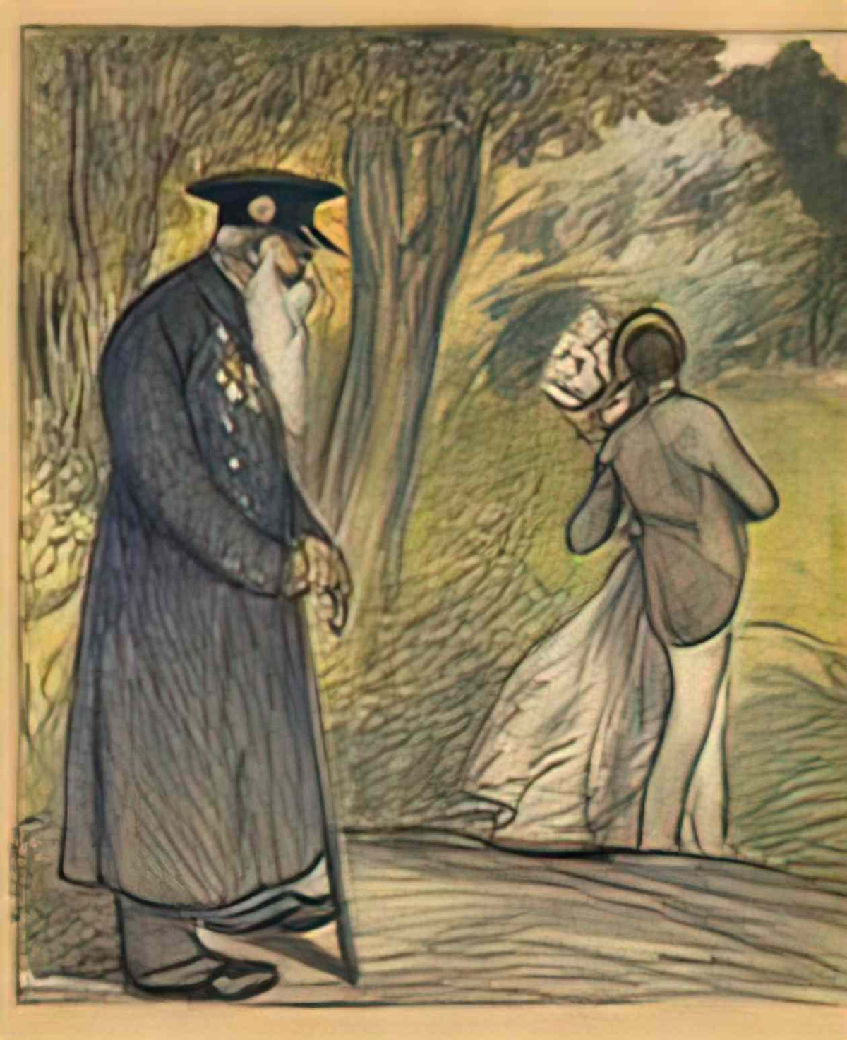 Theophile Steinlen l amour au vert Art A4 Photo Print