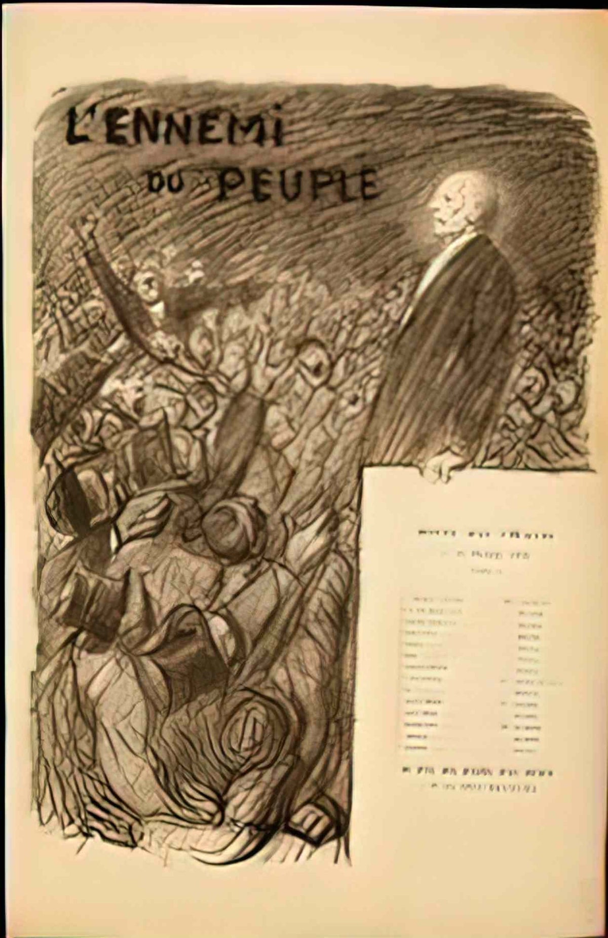 Theophile Steinlen l ennemi du peuple 1899 Art A4 Photo Print