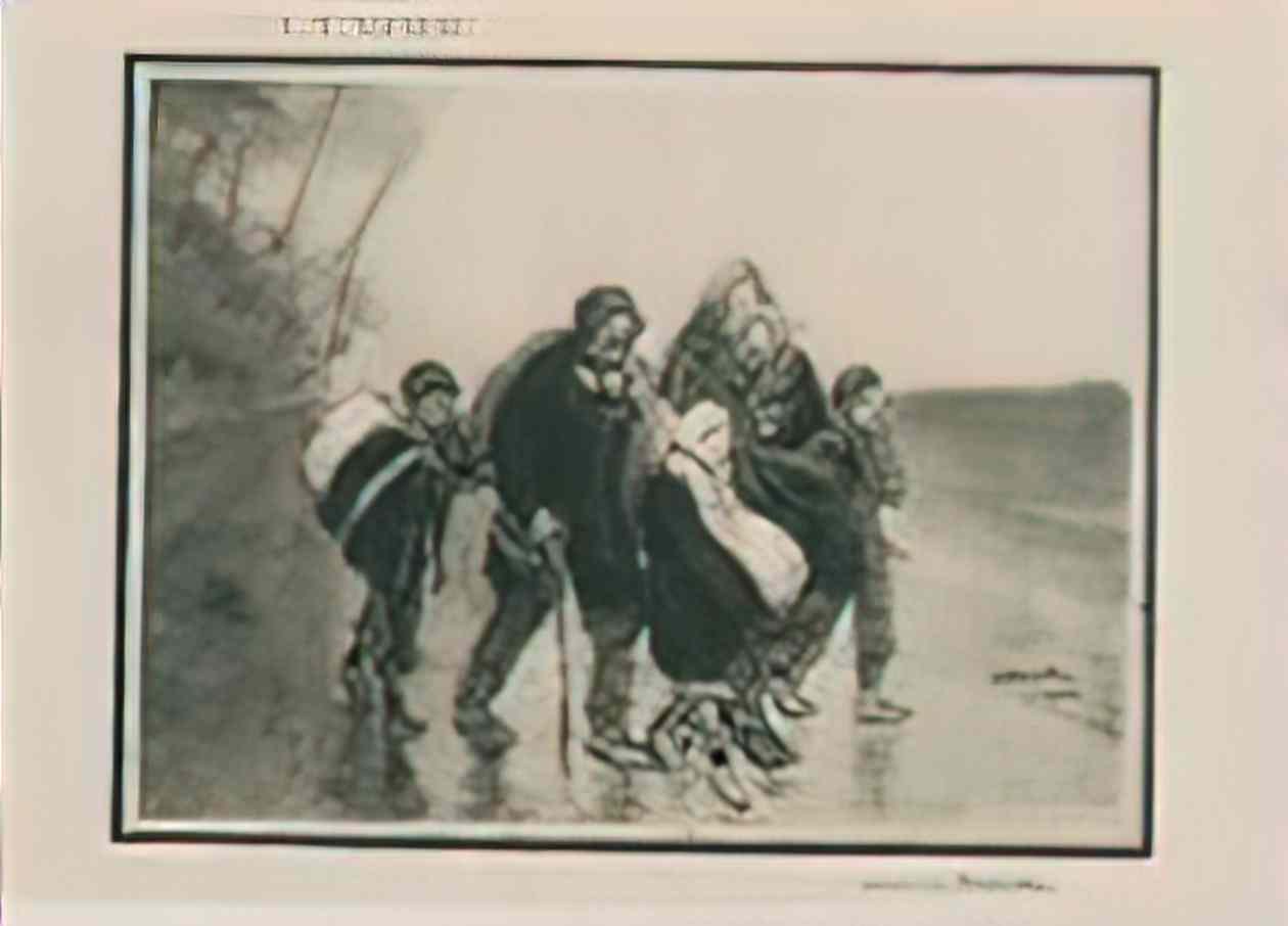 Theophile Steinlen l exode 1915 Art A4 Photo Print