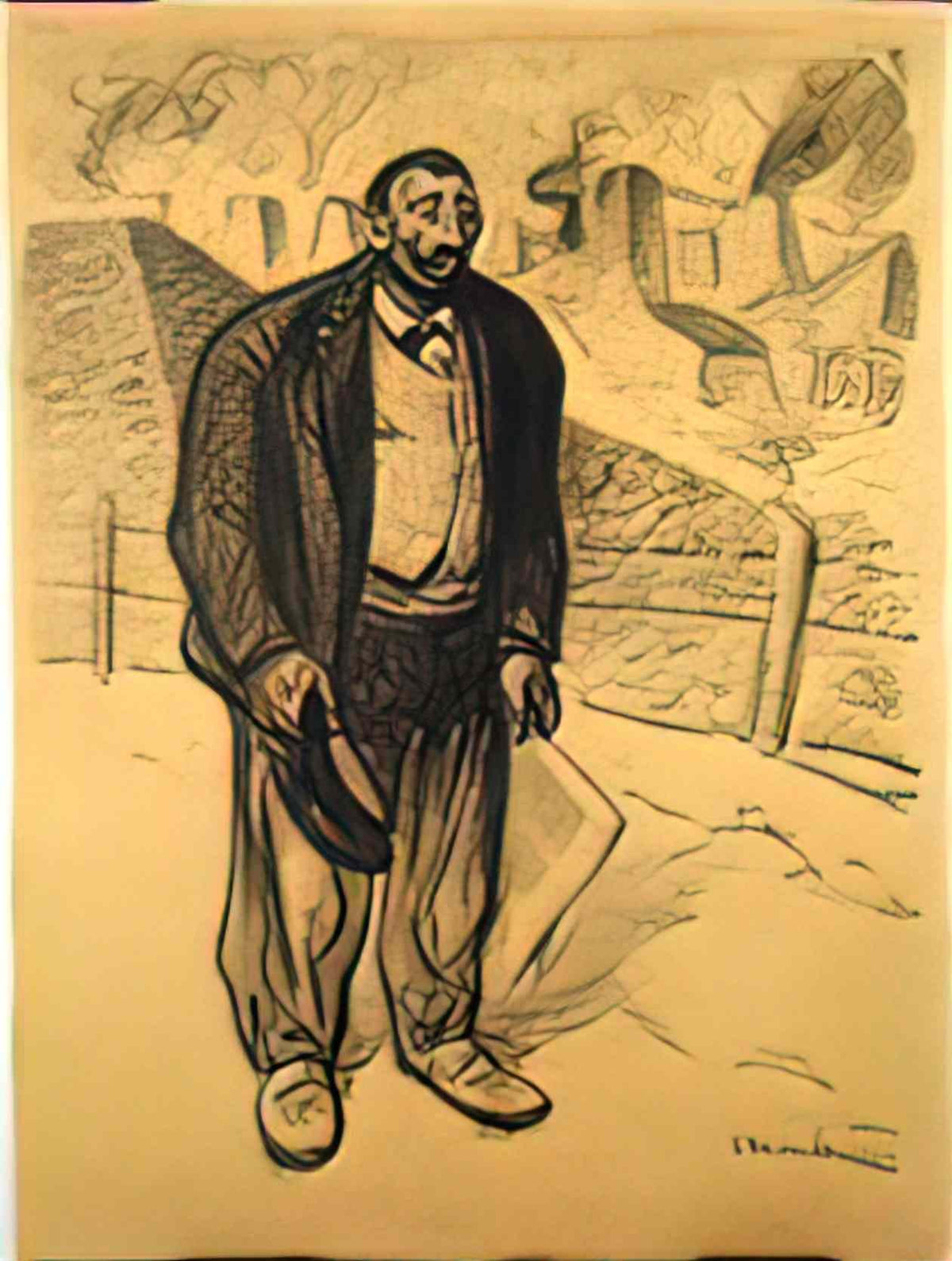 Theophile Steinlen l honnete ouvrier 1899 Art A4 Photo Print
