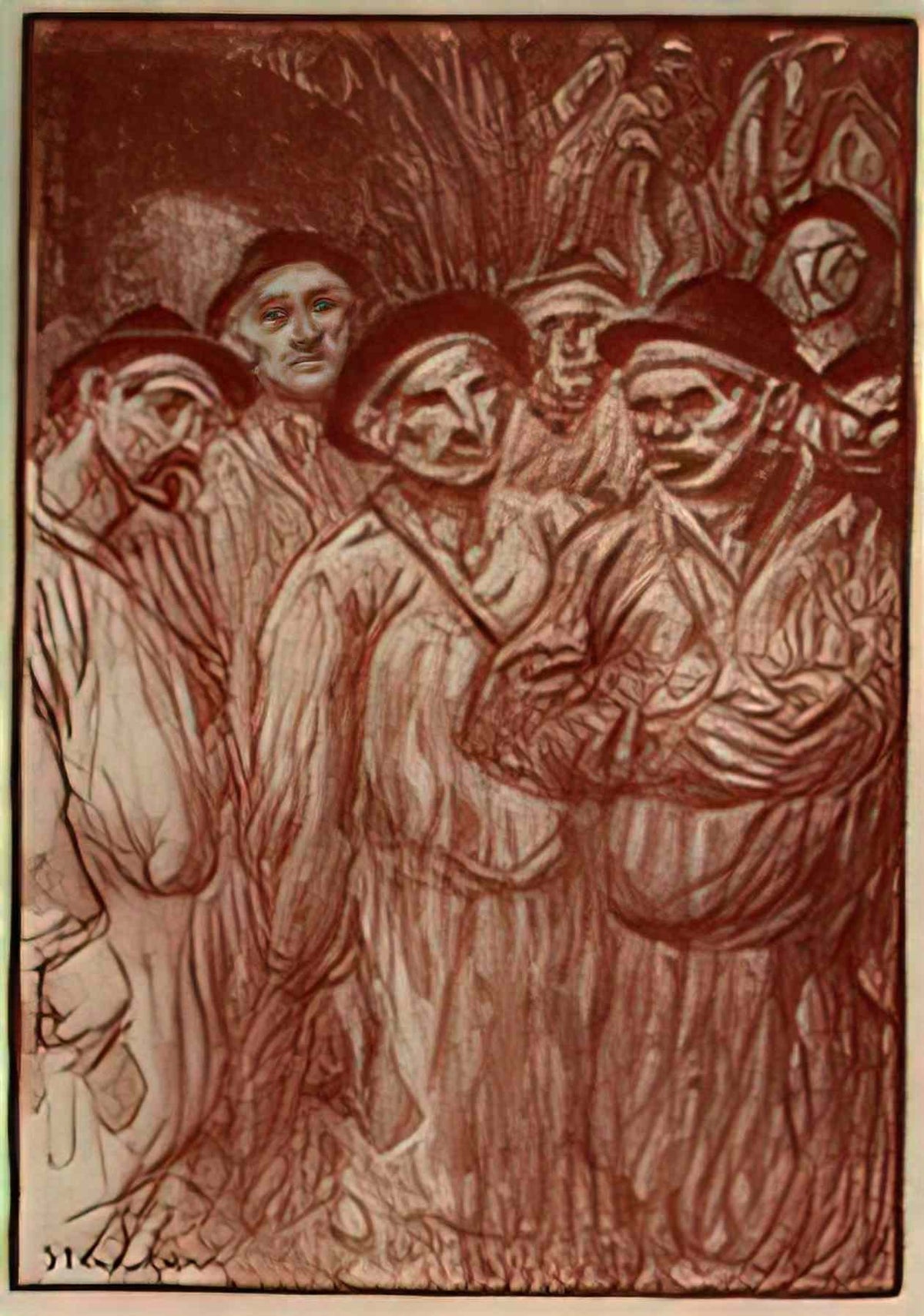 Theophile Steinlen la descente 1907 Art A4 Photo Print