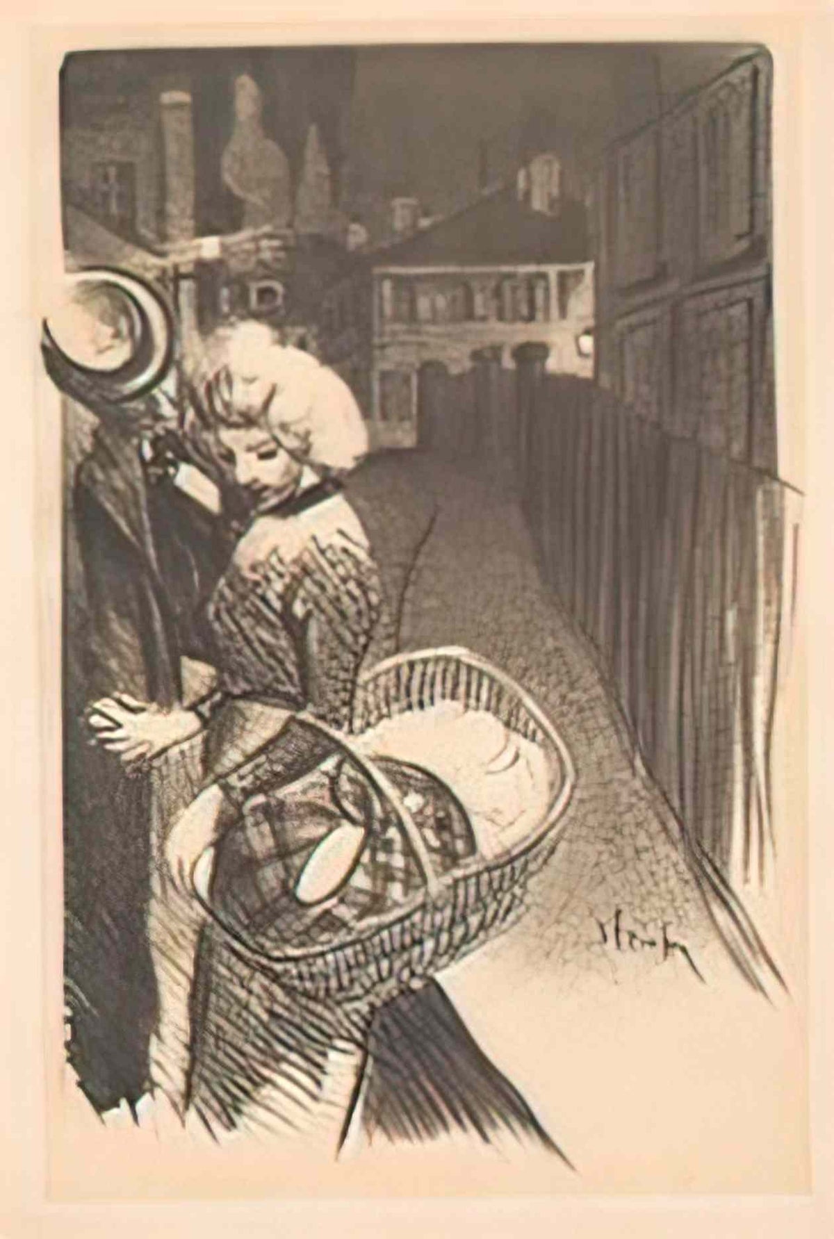 Theophile Steinlen la fee aux cheveux d or Art A4 Photo Print