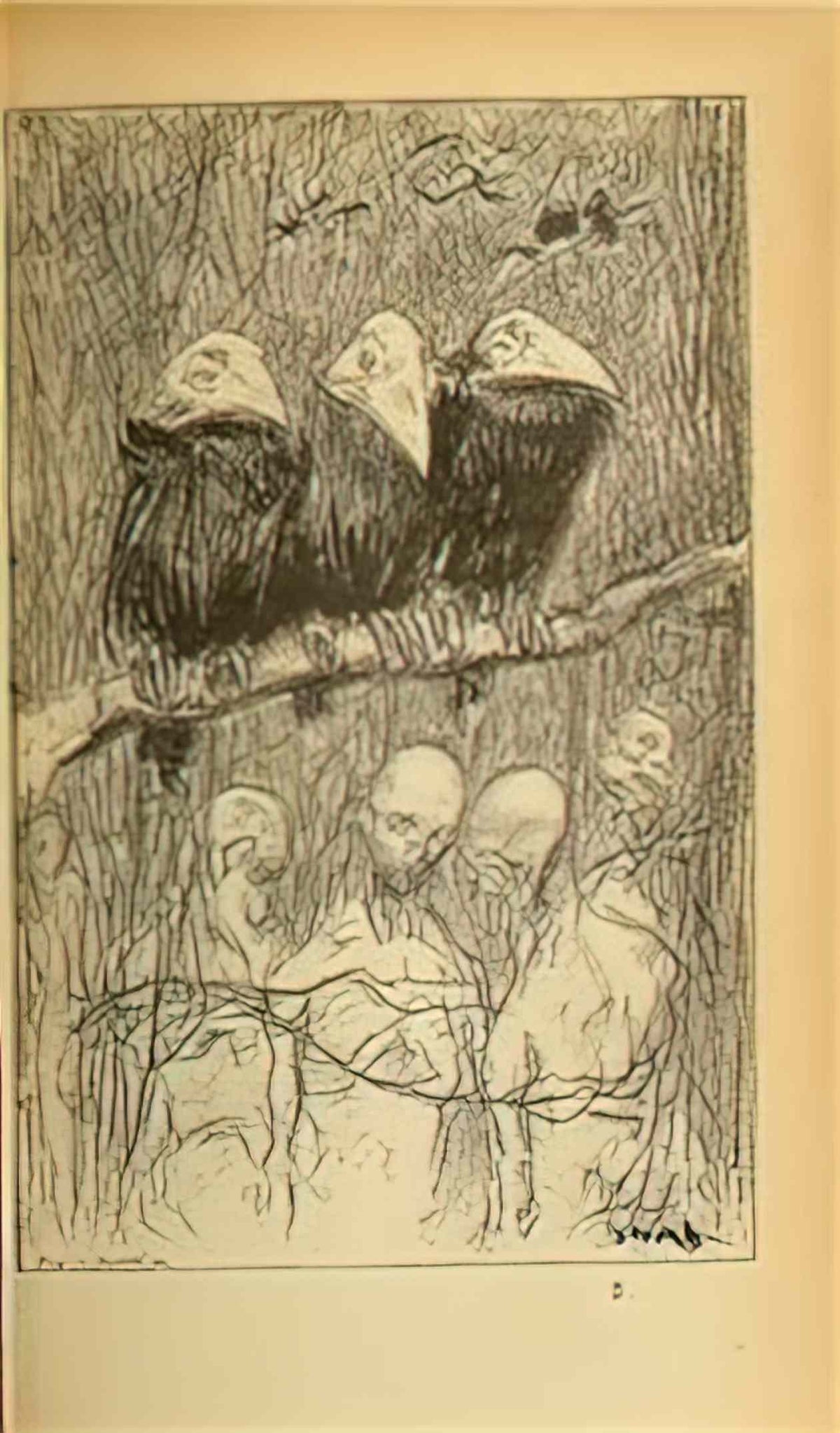 Theophile Steinlen la foret rouge Art A4 Photo Print